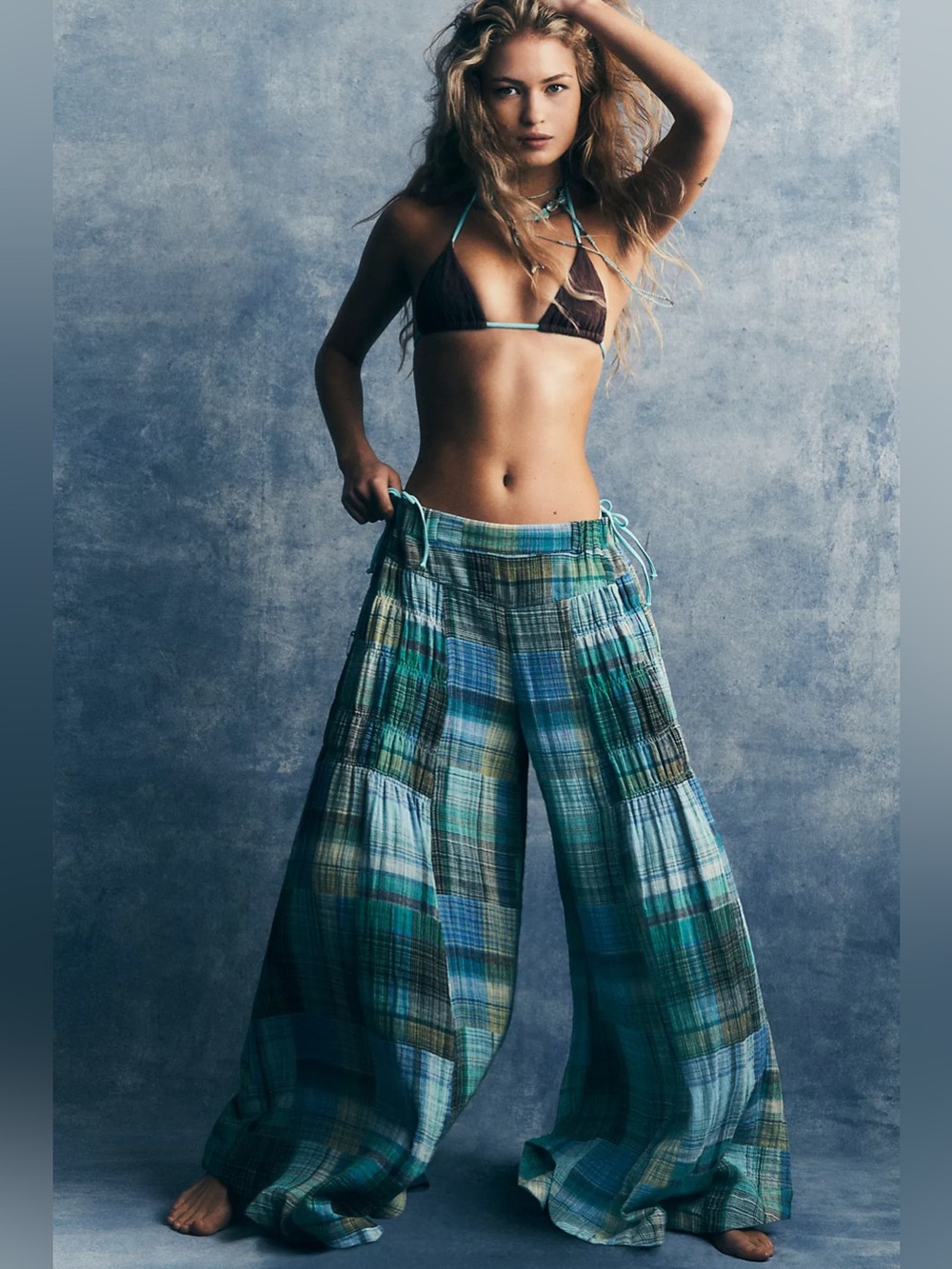 Free People Swept Off Madras Pants